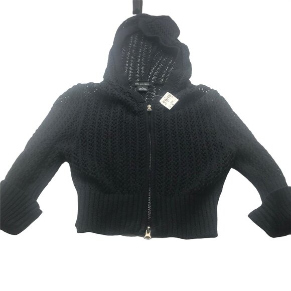Cool Attitudes Sweaters - Cool Attitudes Women's Hooded Sweater Knit Size Small Black New With Tags